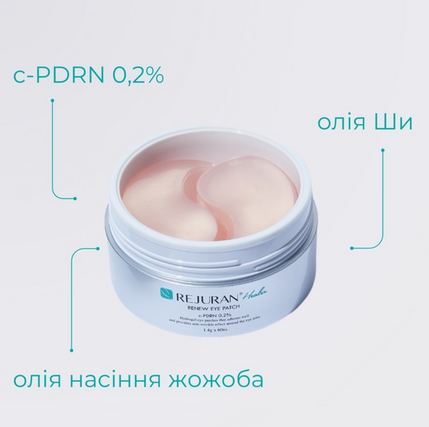 Оновлювальні гелеві патчі під очі з полінуклеотидами. Renew eye patch Rejuraneye-patch фото