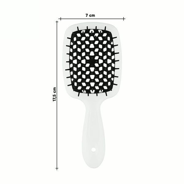 Janeke Superbrush Standart щітка для волосся біла з чорним Janeke white-black фото